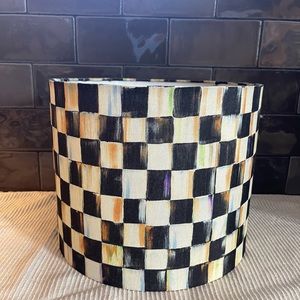One pair of Mackenzie-Childs courtly check drum lampshades.